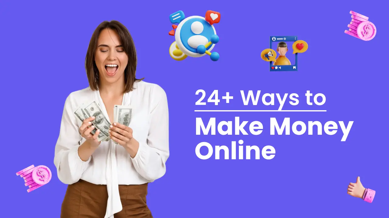 24 Easy Ways to Make Money Online, Offline and at Home(2024) Cover