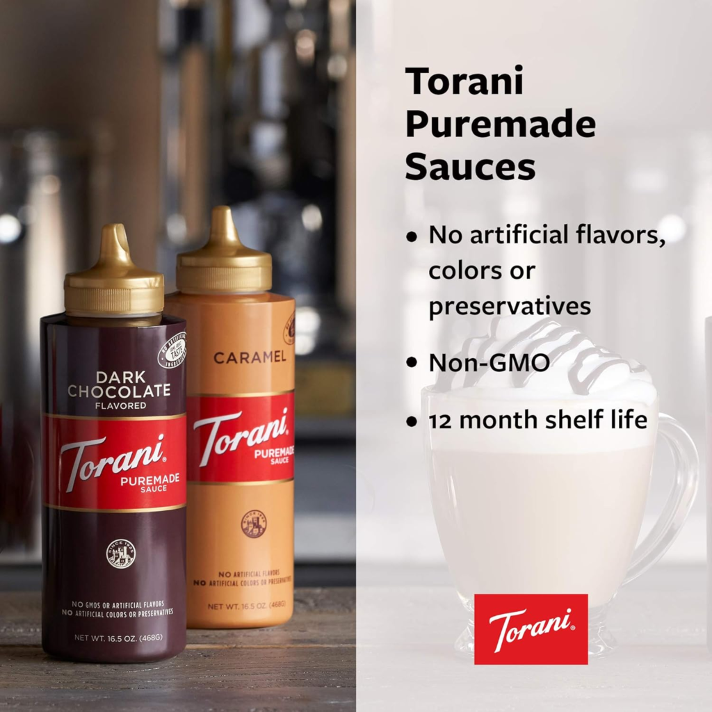 Torani Puremade Sauce, Dark Chocolate, 64 Ounces