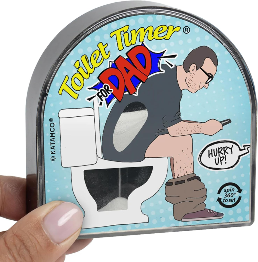 
Katamco Toilet Timer (Dad), Funny Gift for Men, Husband, Dad, Birthday, Christmas, Stocking Stuffer. As seen on Shark Tank.