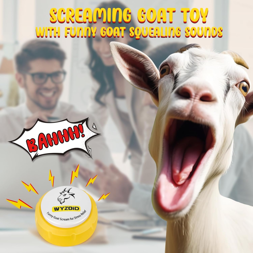 Screaming Goat, Screaming Desk Toy Talking Button,Make Funny Screaming Goat - Provide Interesting Gifts for Friends and Colleagues