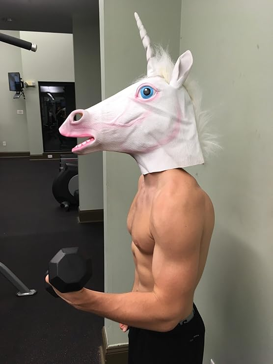 Unicorn Costume Mask (Unicorn) White