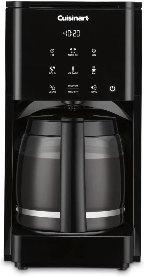 Cuisinart DCC-T20 14-Cup Programmable Coffeemaker Touchscreen, Black