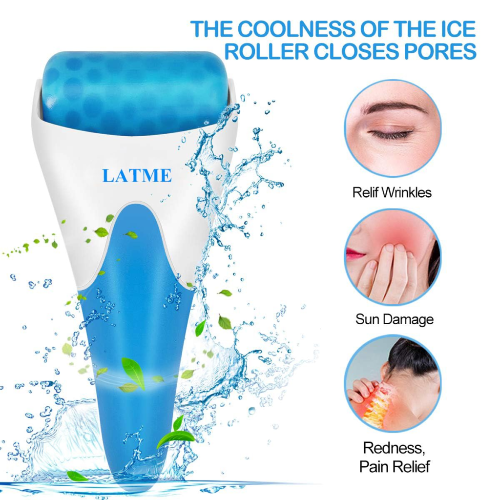 LATME Ice Roller for Face Eyes,Womens Gifts,Face Massager Roller Puffiness Migraine Pain Relief and Minor Injury (Blue)