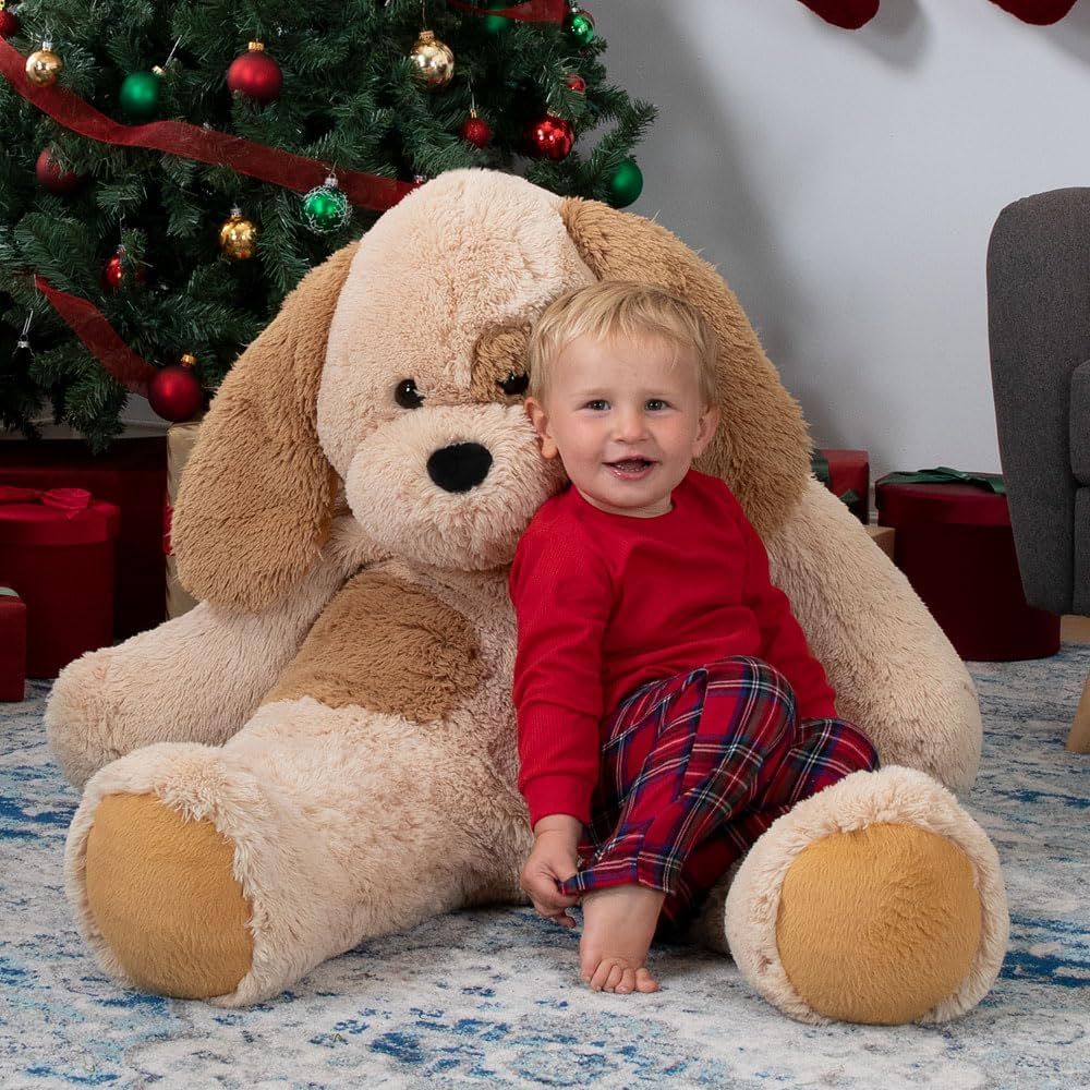 
Vermont Teddy Bear Dog Stuffed Animal - 4 Foot Big Puppy Stuffed Animal from Giant Cuddle Collection - Adorable & Collectible Stuffed Dog Plush for Kids...