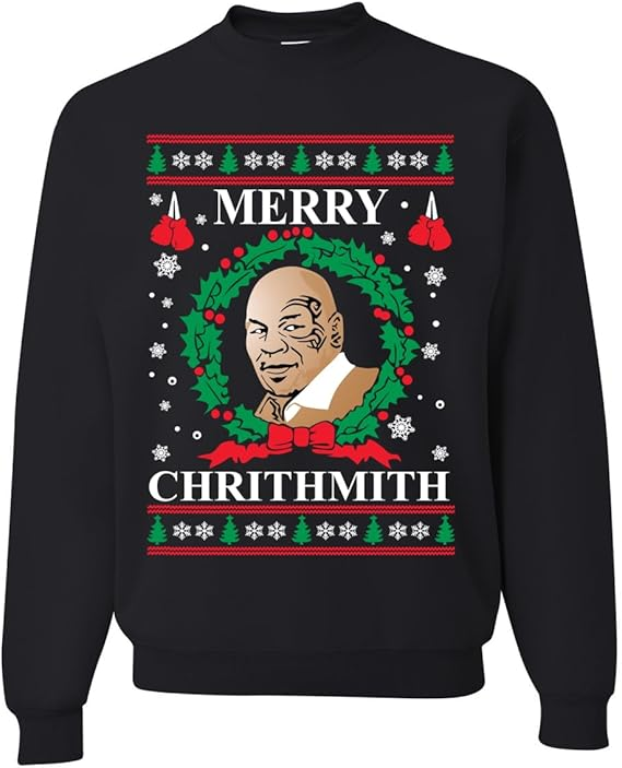 Wild Bobby Merry Chrithmith Mike Tyson Ugly Christmas Sweater Unisex Crewneck Graphic Sweatshirt