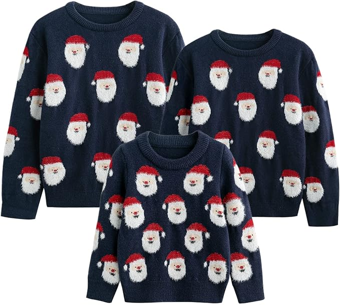 Simplee Kids Ugly Christmas Sweater Family Matching Outfits for Holiday Party Knitted Pullover