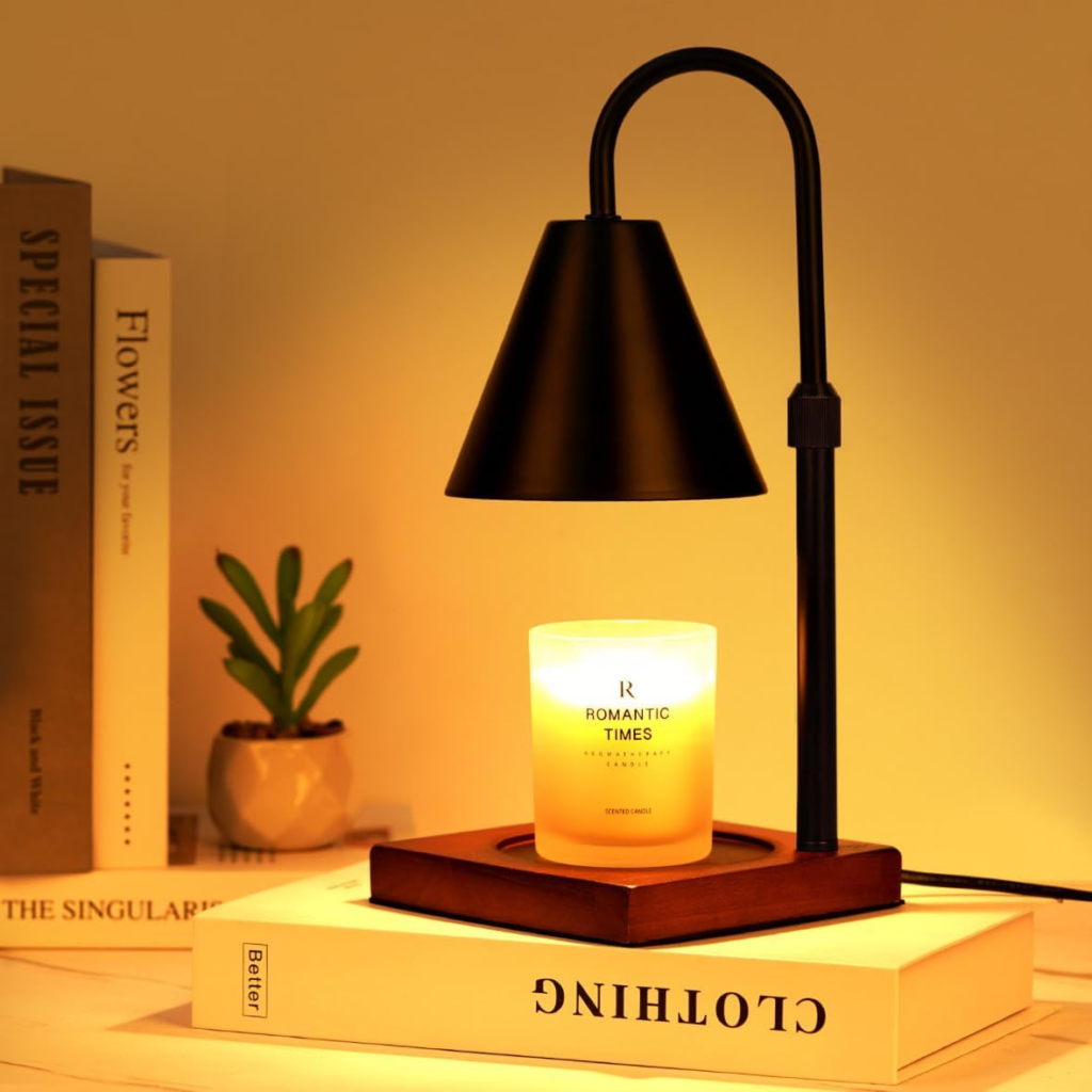 Modern Candle Warmer Lamp with Timer, Adjustable Dimmable Candle Lamp Warmer, Women Gifts for Christmas Xmas, Black Lamp Warmer Gifts for Mom, Men Candle Lamp, Home Decor for Bedroom Living Room Decor